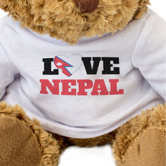 LOVE NEPAL (FLAG HEART) - Teddy Bear - Cute Funny - Souvenir Gift Present