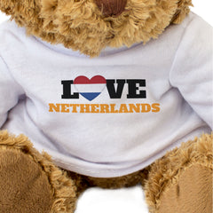 LOVE NETHERLANDS (FLAG HEART) - Teddy Bear - Funny Dutch Souvenir Gift Present