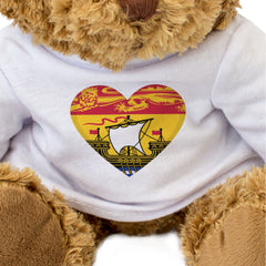 NEW BRUNSWICK FLAG HEART - Teddy Bear - Cute Cuddly Soft - Canada Gift Present