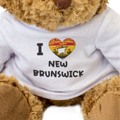 I LOVE NEW BRUNSWICK FLAG - Teddy Bear - Cute Cuddly - Canada Gift Present