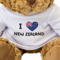 I Love New Zealand Flag - Teddy Bear