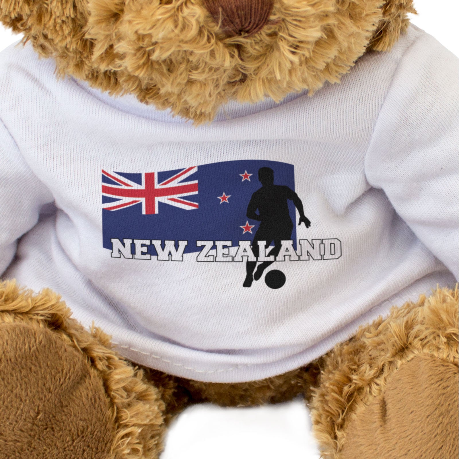 NEW ZEALAND FLAG (SOCCER) - Teddy Bear - Cute - Kiwi Football Fan Gift Present