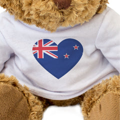 NEW ZEALAND FLAG HEART - Teddy Bear - Cute Cuddly Soft - Kiwi Gift Present