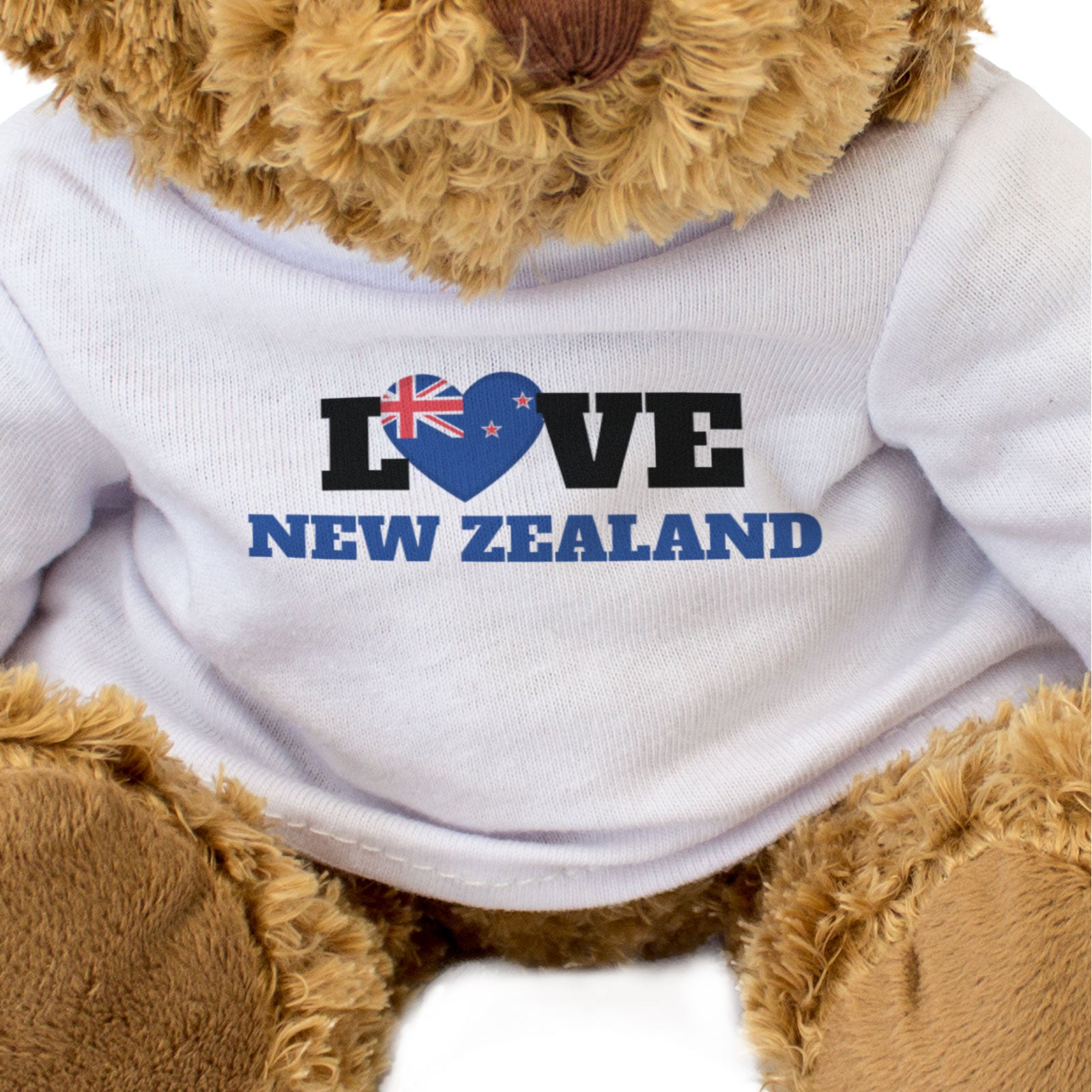 LOVE NEW ZEALAND (FLAG HEART) - Teddy Bear - Funny - Kiwi Souvenir Gift Present