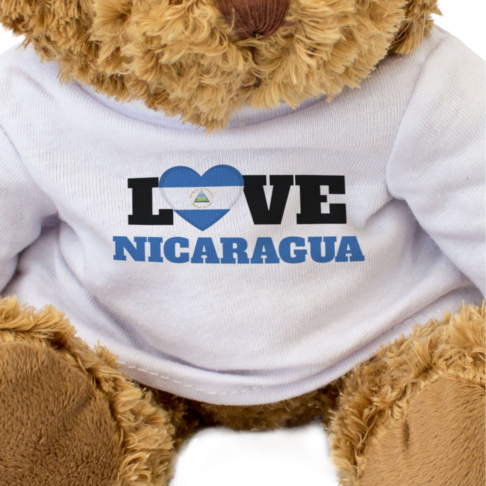 LOVE NICARAGUA (FLAG HEART) - Teddy Bear - Cute Funny - Souvenir Gift Present