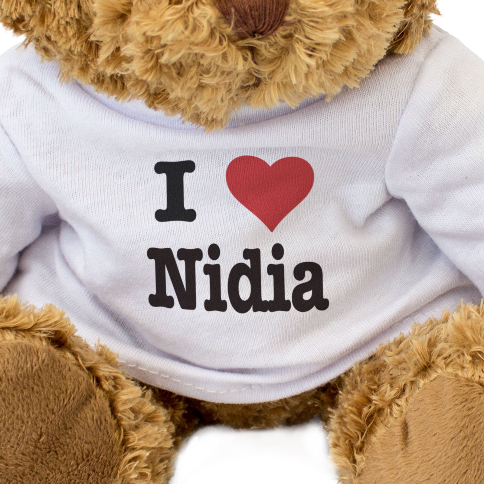 I LOVE NIDIA - Teddy Bear - Cute Cuddly Soft Adorable - Gift Present