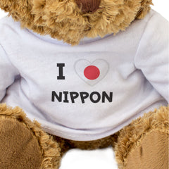 I Love Nippon Flag - Teddy Bear - Japan Fan Gift Present