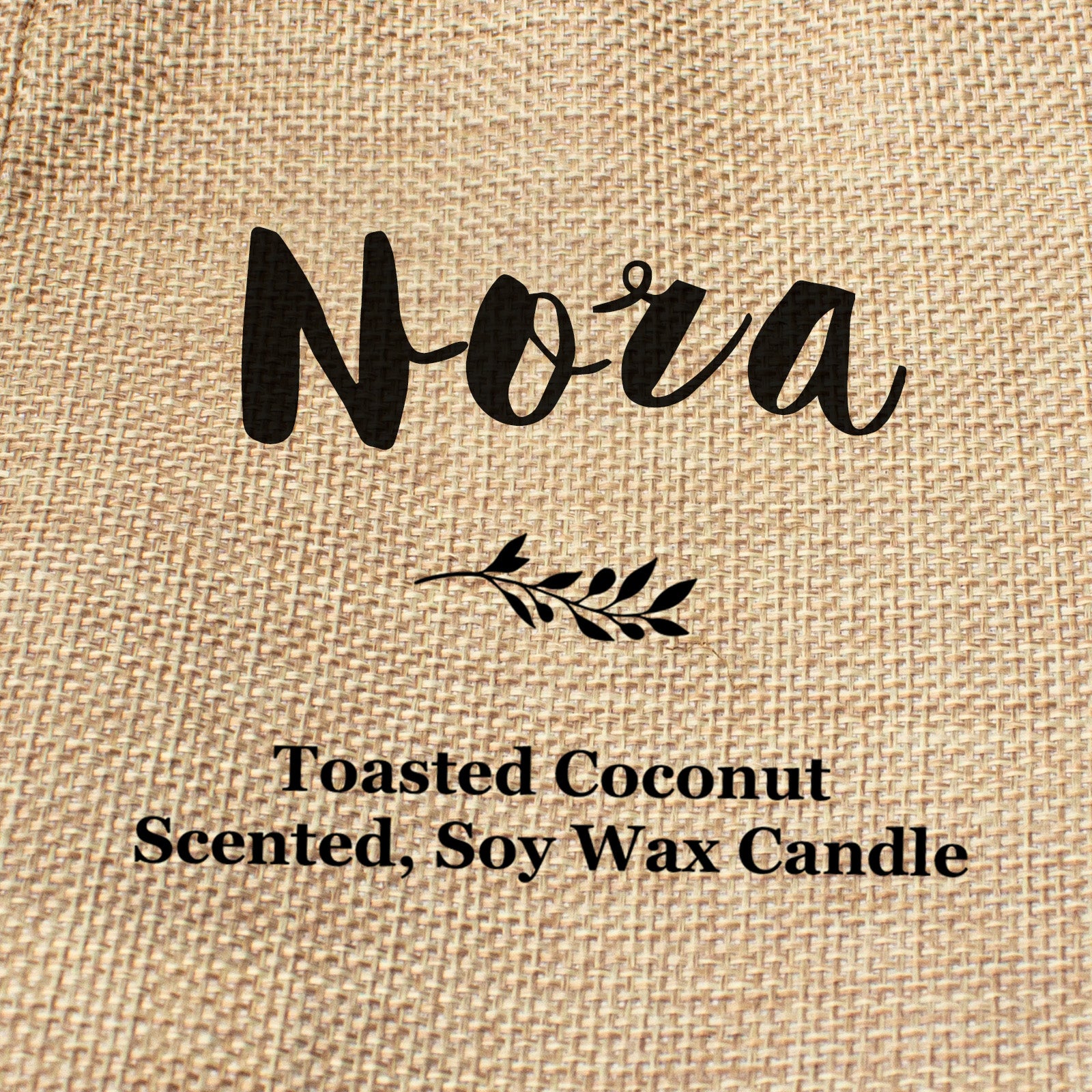 Nora personalised faux-burlap candle gift bag