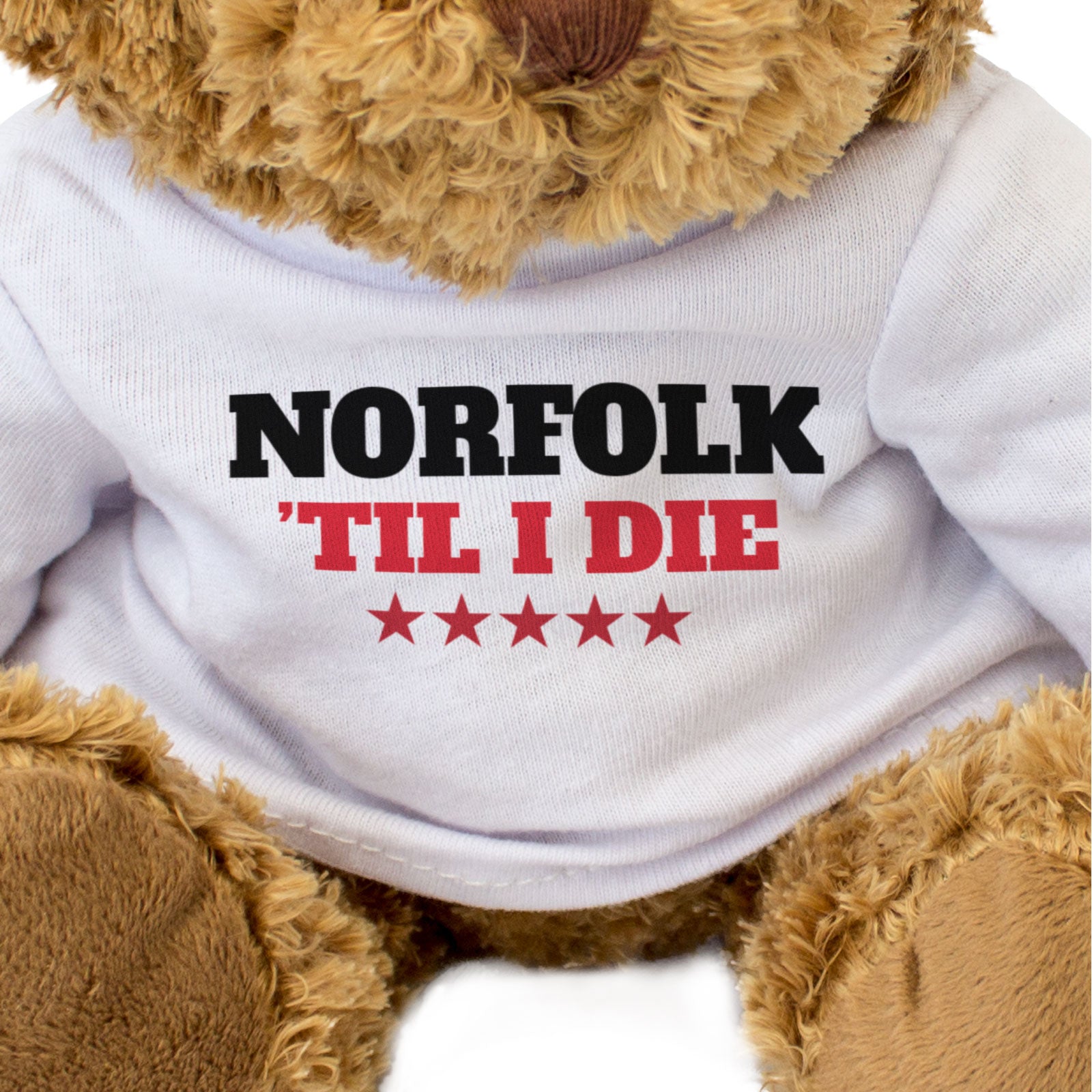 NORFOLK TIL I DIE - Teddy Bear - Cute Cuddly Soft Adorable - Gift Present