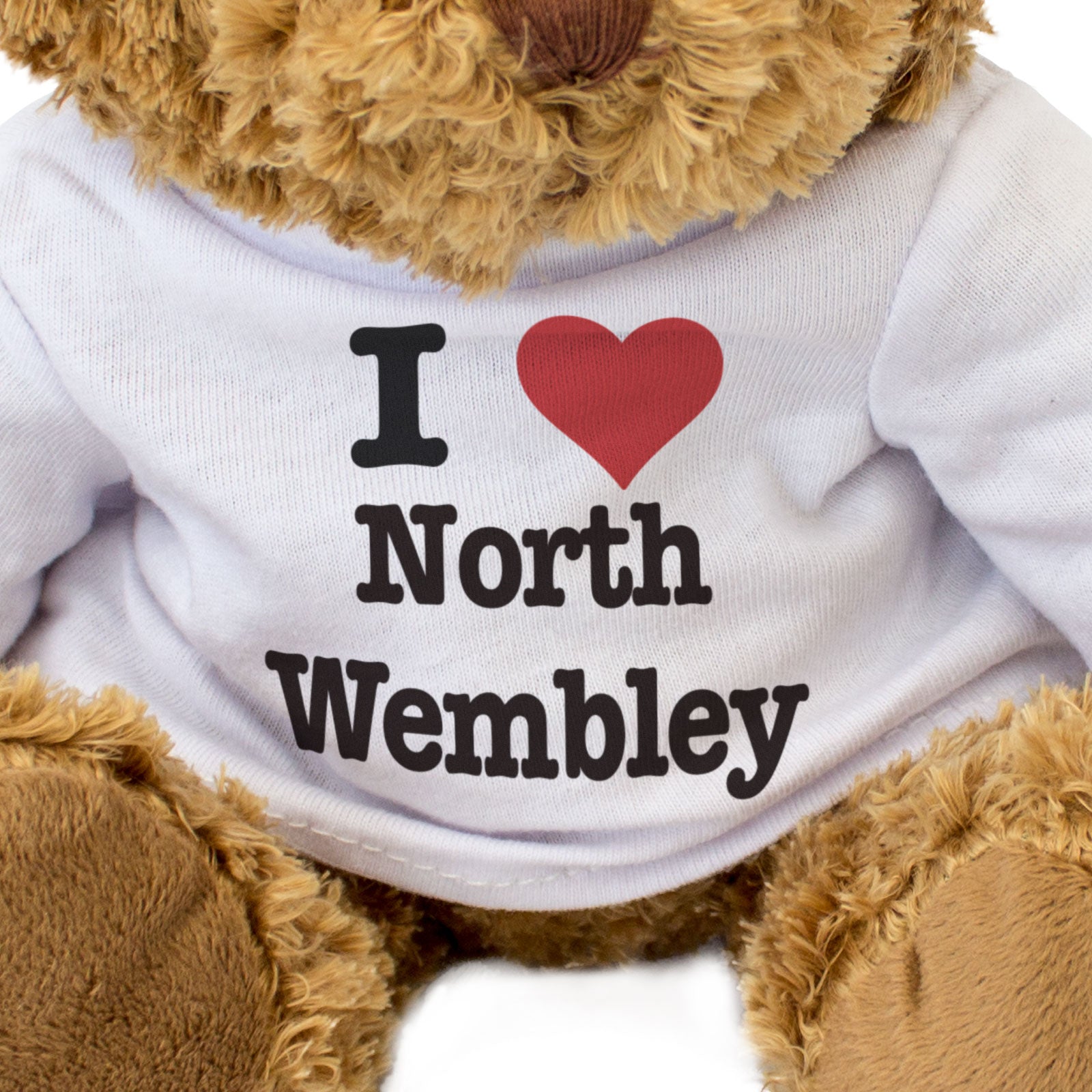 I LOVE NORTH WEMBLEY - Teddy Bear - Cute Cuddly Soft Adorable - Gift Present