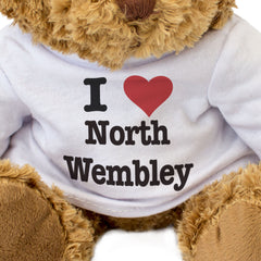 I LOVE NORTH WEMBLEY - Teddy Bear - Cute Cuddly Soft Adorable - Gift Present