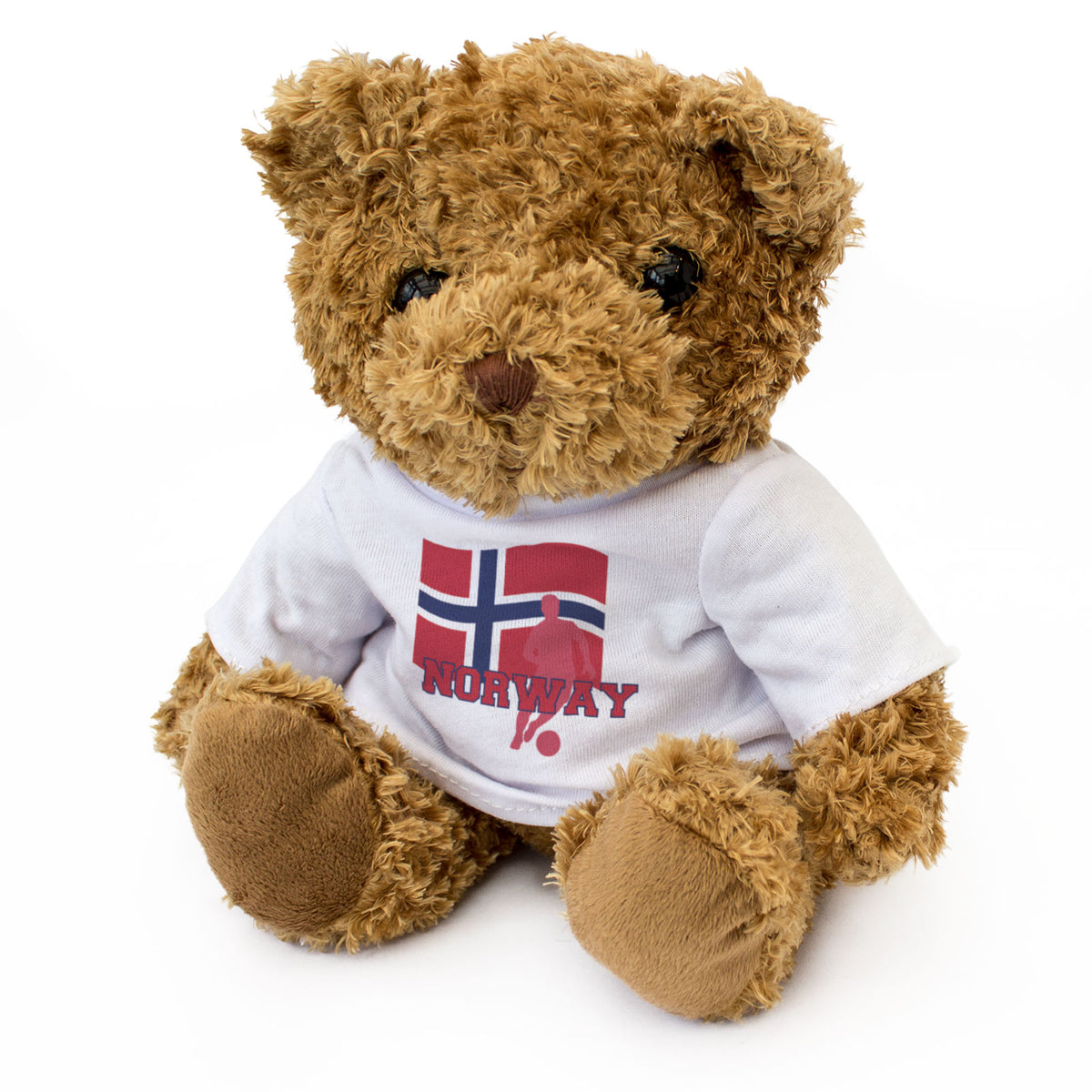 NORWAY FLAG (FOOTBALL) - Teddy Bear - Cute - Norwegian Soccer Fan Gift Present