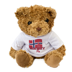NORWAY FLAG (FOOTBALL) - Teddy Bear - Cute - Norwegian Soccer Fan Gift Present