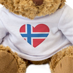 NORWAY FLAG HEART - Teddy Bear - Cute Cuddly Soft - Norwegian Gift Present