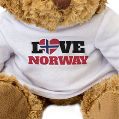 LOVE NORWAY (FLAG HEART) - Teddy Bear - Cute Funny - Norwegian Gift Present