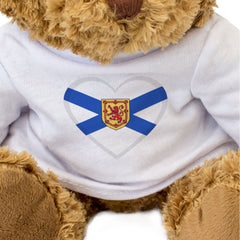 NOVA SCOTIA FLAG HEART - Teddy Bear - Cute Cuddly Soft - Canada Gift Present