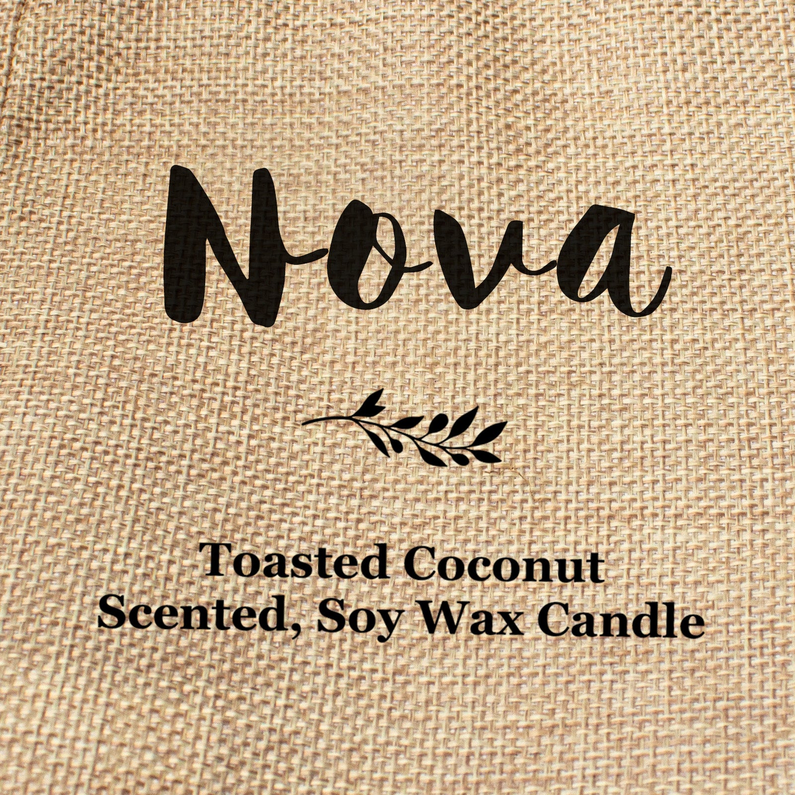 Nova personalised faux-burlap candle gift bag