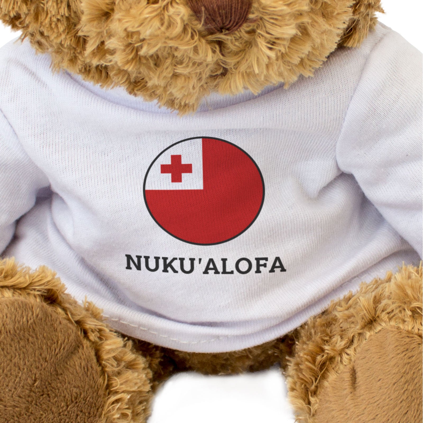 NUKU'ALOFA (TONGA FLAG ROUNDEL) - Teddy Bear - Cute - Souvenir Gift Present