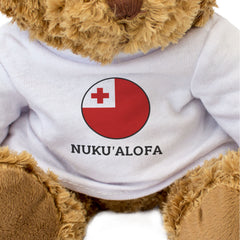 NUKU'ALOFA (TONGA FLAG ROUNDEL) - Teddy Bear - Cute - Souvenir Gift Present