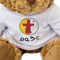 ᓄᓇᕗᑦ (NUNAVUT) FLAG ROUNDEL - Teddy Bear - Inuktitut Souvenir Gift Present