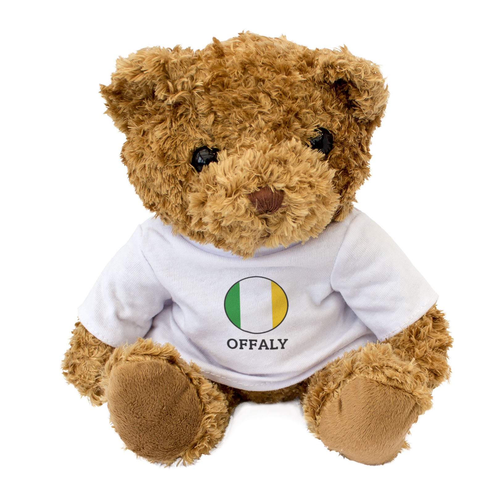OFFALY COUNTY COLOURS (ROUNDEL) - Teddy Bear - Cute - Ireland Gift Present