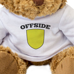 OFFSIDE FLAG (YELLOW) - Teddy Bear - Cute - Football Linesman Gift Present