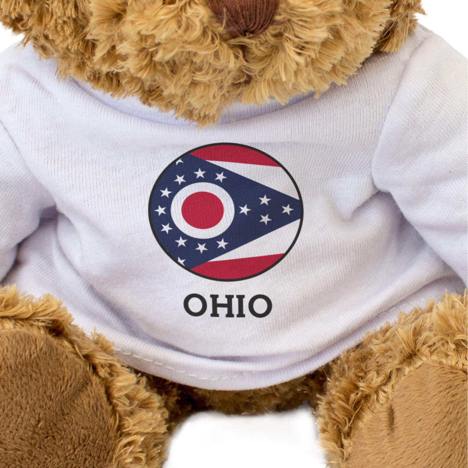 OHIO FLAG ROUNDEL - Teddy Bear - Cute Cuddly Soft - USA Gift Present