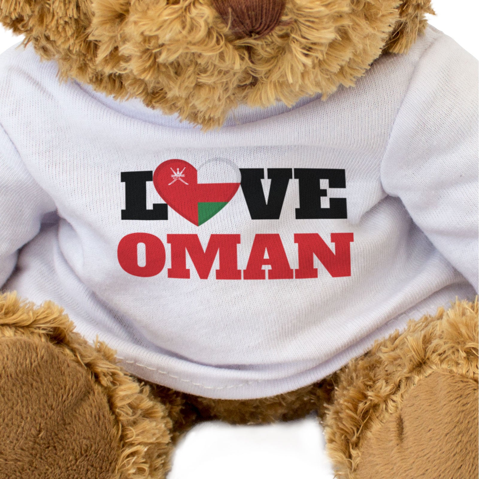 LOVE OMAN (FLAG HEART) - Teddy Bear - Cute Funny - Souvenir Gift Present