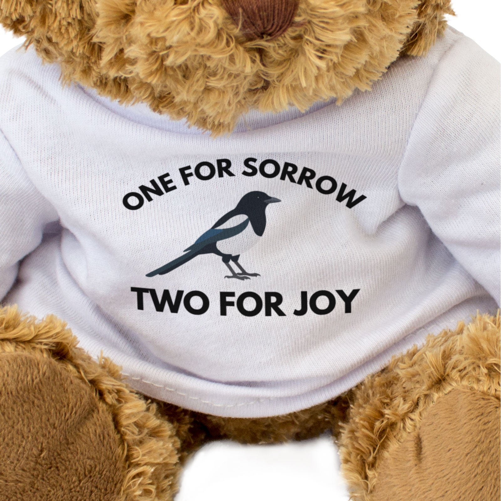 ONE FOR SORROW, TWO FOR JOY (MAGPIE) - Teddy Bear - Cute Funny - Gift Present