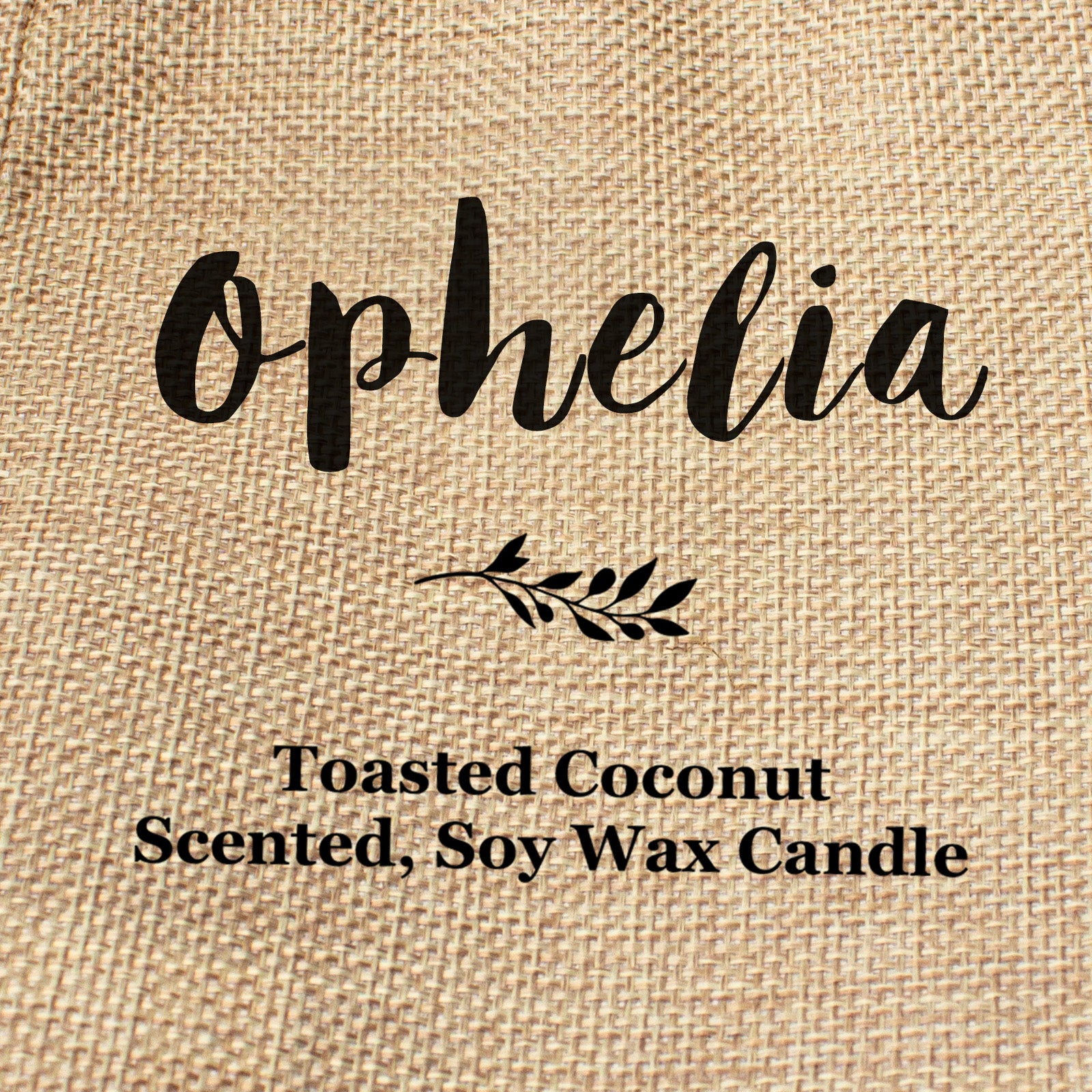 Ophelia personalised faux-burlap candle gift bag
