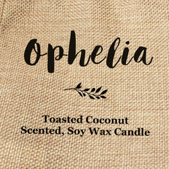 Ophelia personalised faux-burlap candle gift bag