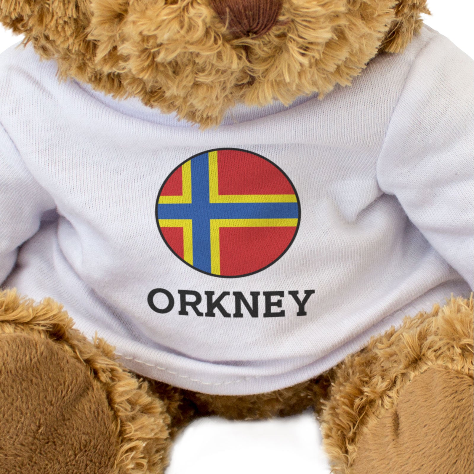 ORKNEY FLAG ROUNDEL - Teddy Bear - Cute Cuddly Soft - Scotland Gift Present