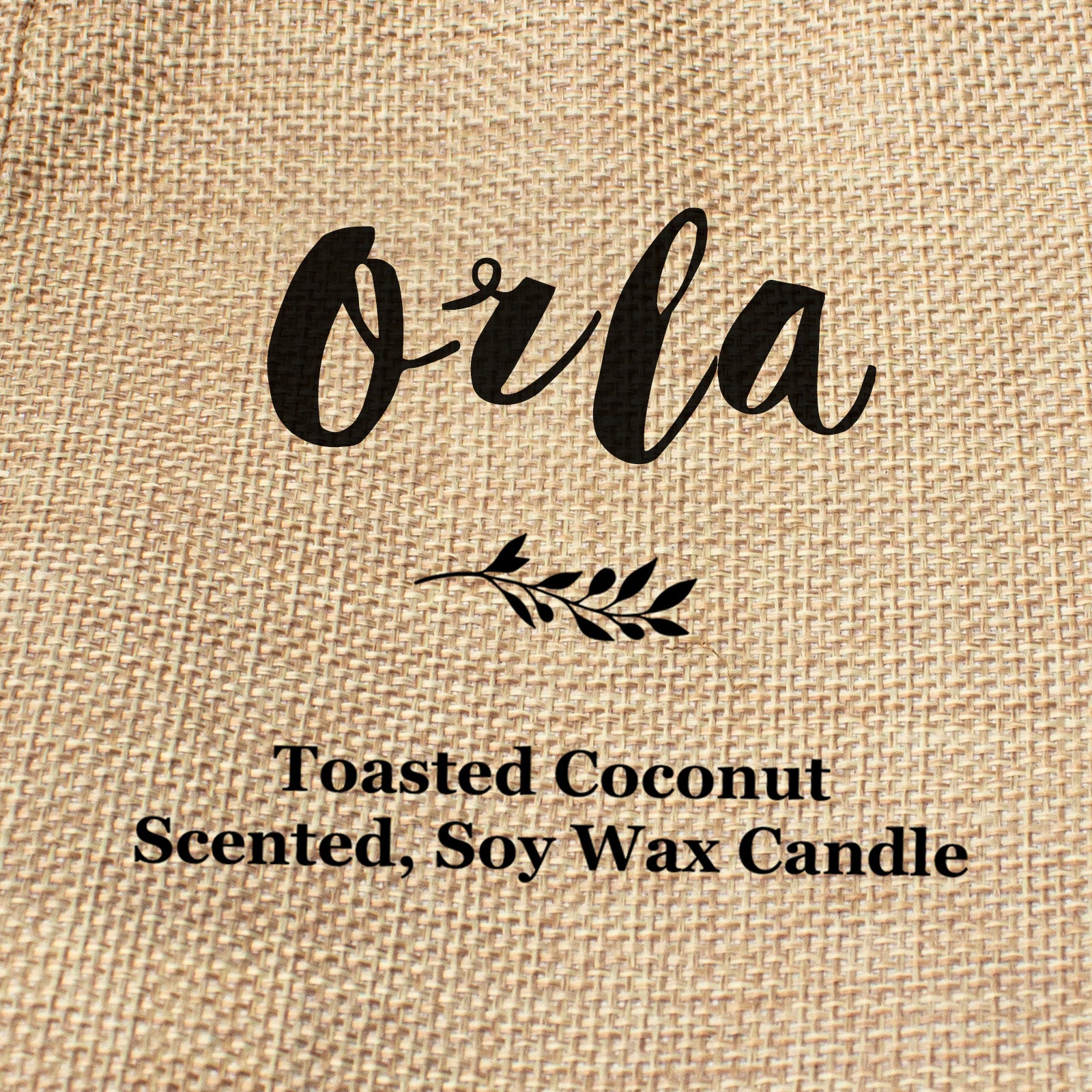 Orla personalised faux-burlap candle gift bag