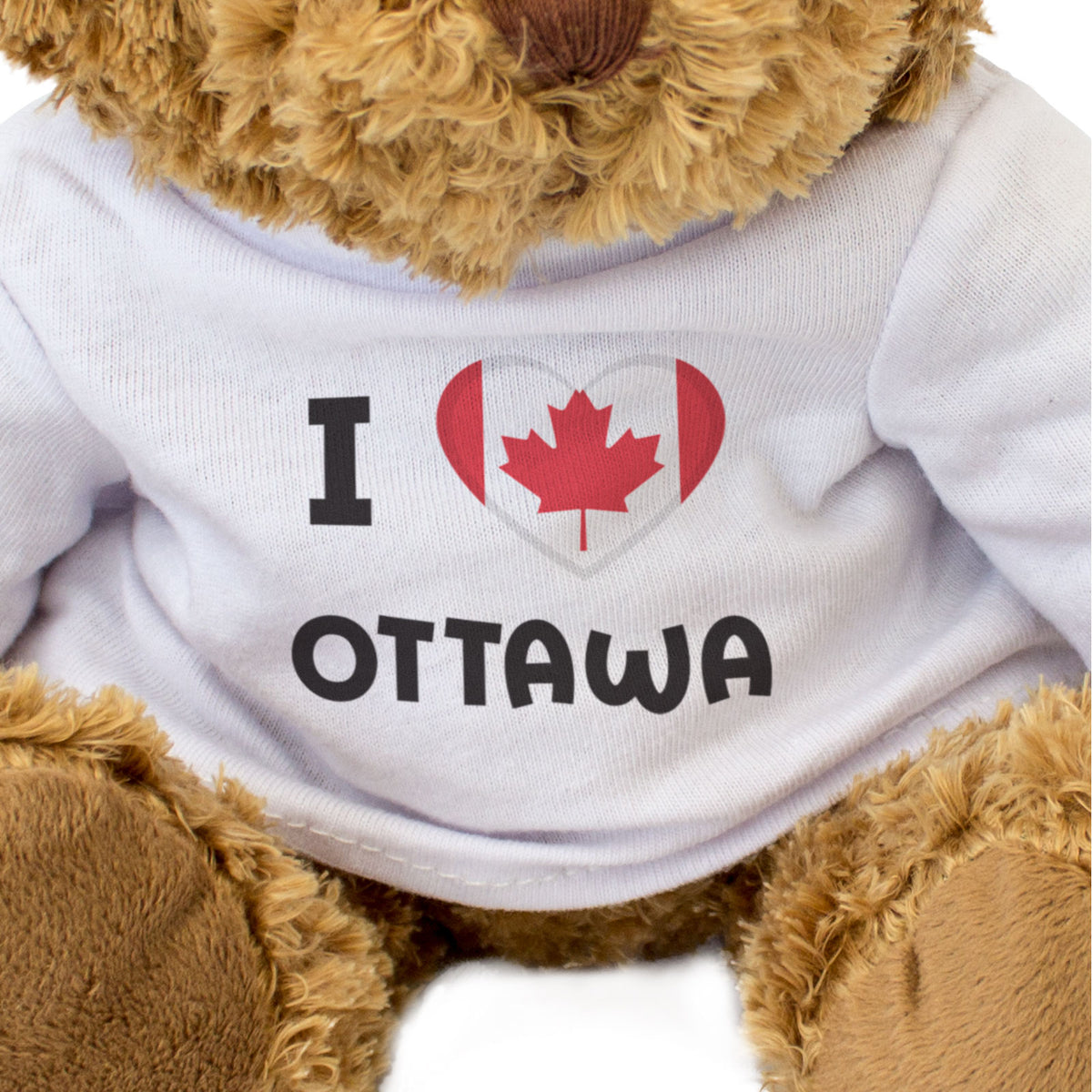 I Love Ottawa (Canada Flag) - Teddy Bear