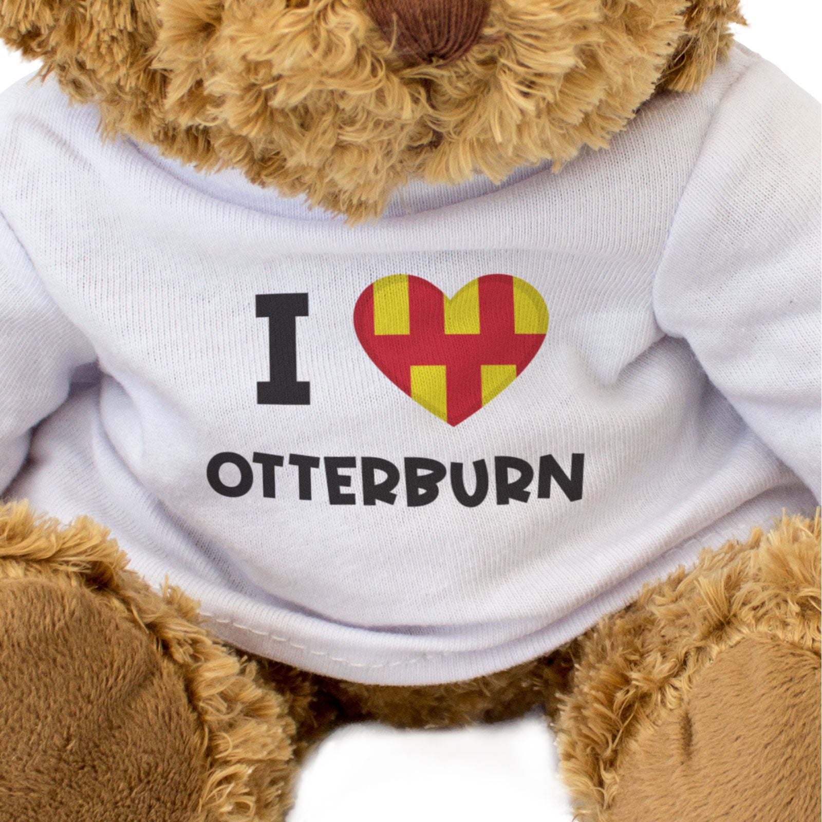 I LOVE OTTERBURN (NORTHUMBERLAND FLAG) - Teddy Bear - Cute - Funny Gift Present