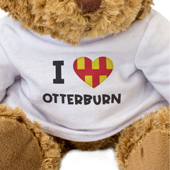 I LOVE OTTERBURN (NORTHUMBERLAND FLAG) - Teddy Bear - Cute - Funny Gift Present