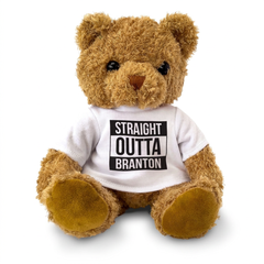 Straight Outta Branton teddy bear, front view