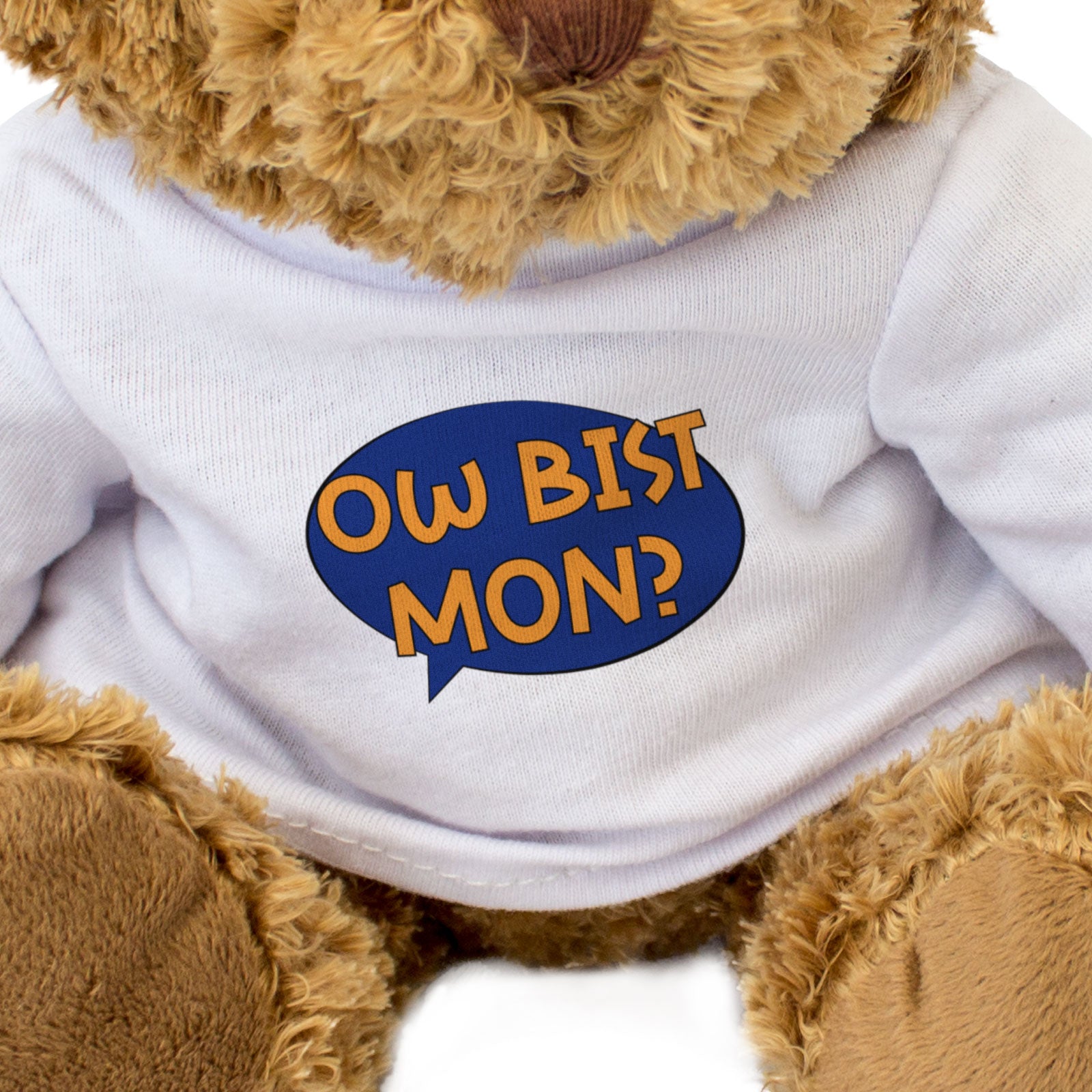 OW BIST MON? - Teddy Bear - Funny Shrewsbury Shropshire Dialect Gift Present