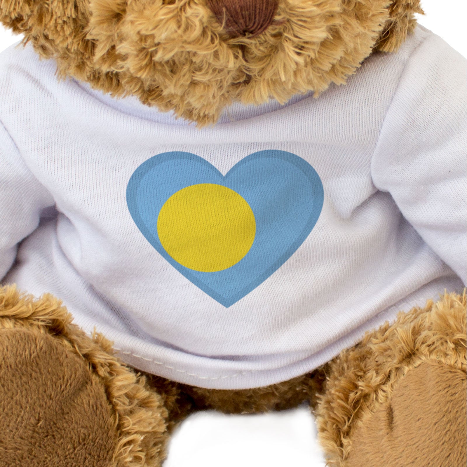 PALAU FLAG HEART - Teddy Bear - Cute Cuddly Soft Adorable - Palauan Gift Present