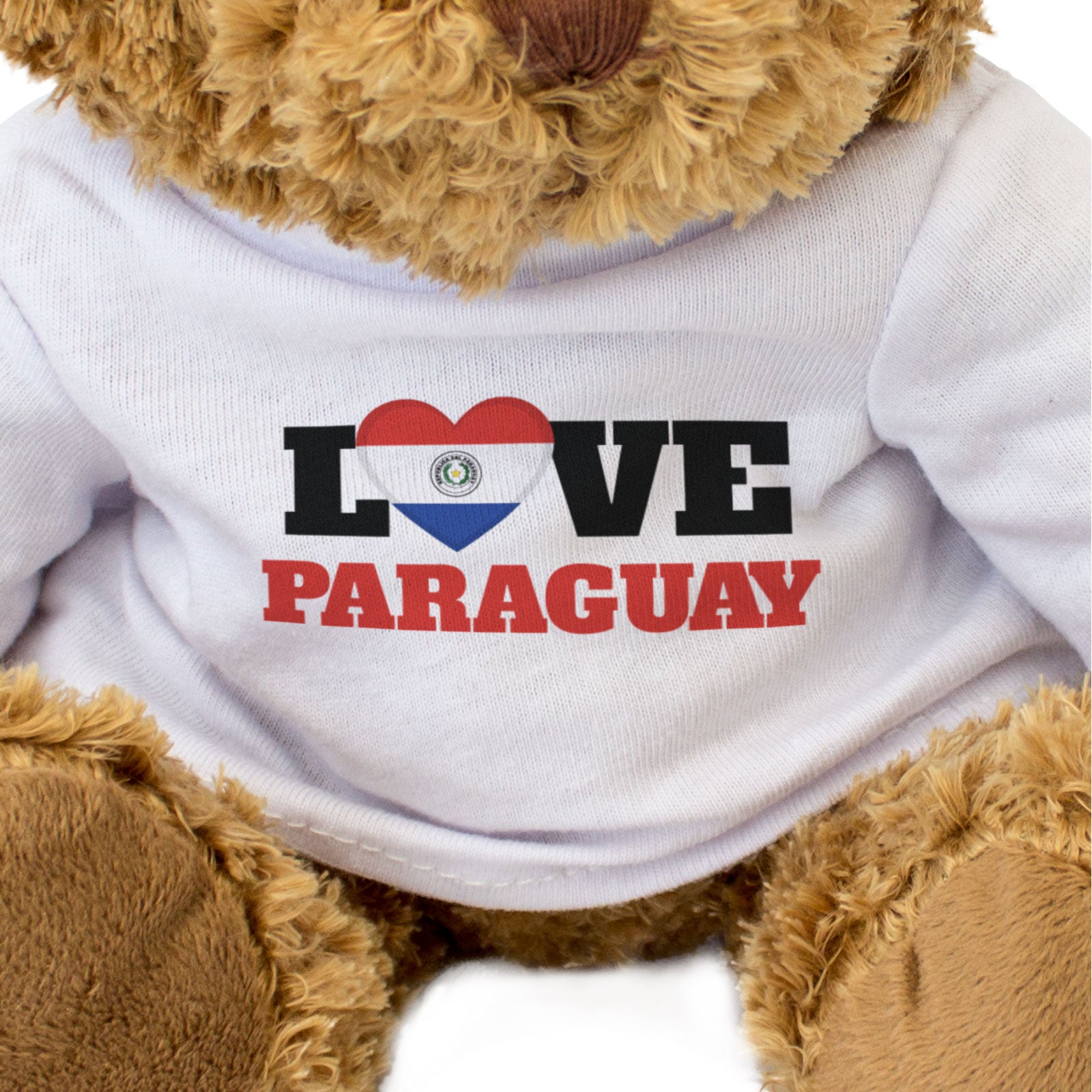 LOVE PARAGUAY (FLAG HEART) - Teddy Bear - Cute Soft - Paraguayan Gift Present