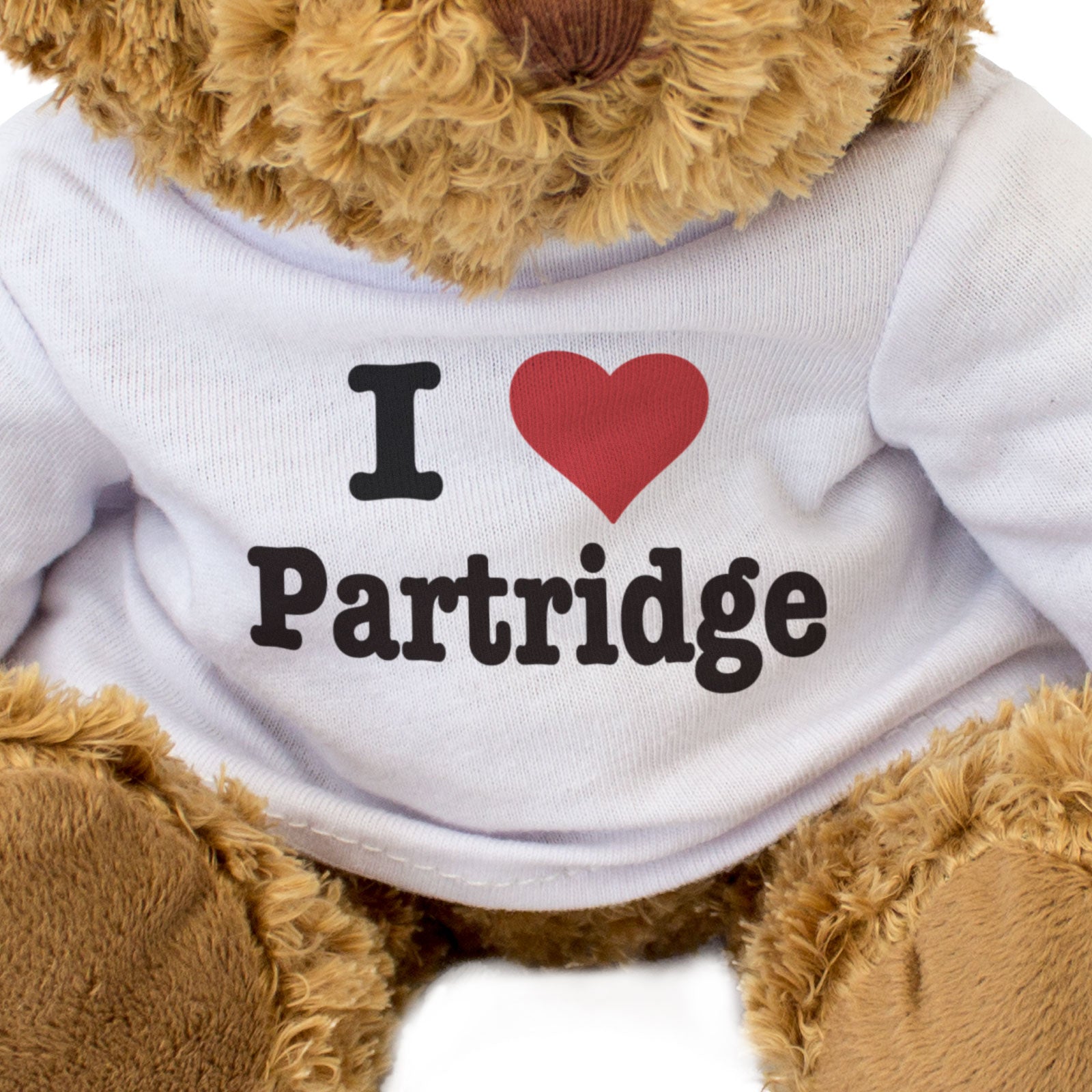 I LOVE PARTRIDGE - Teddy Bear - Cute Cuddly Soft Adorable - Gift Present