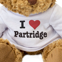 I LOVE PARTRIDGE - Teddy Bear - Cute Cuddly Soft Adorable - Gift Present