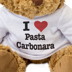 I LOVE PASTA CARBONARA - Teddy Bear - Cute Cuddly Soft Adorable - Gift Present