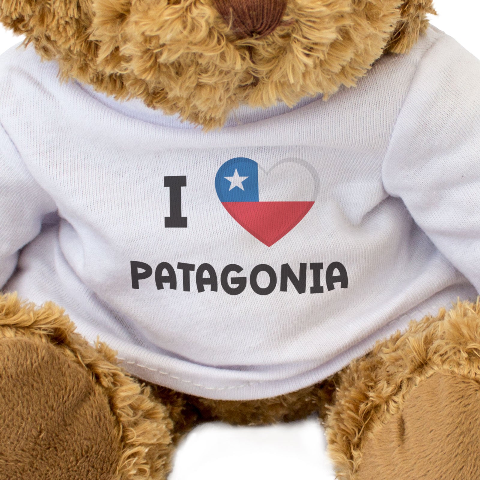 I LOVE PATAGONIA (CHILE FLAG) - Teddy Bear - Cute Funny Souvenir Gift Present