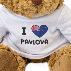 I LOVE PAVLOVA (NEW ZEALAND FLAG) - Teddy Bear - Cute Funny - Gift Present