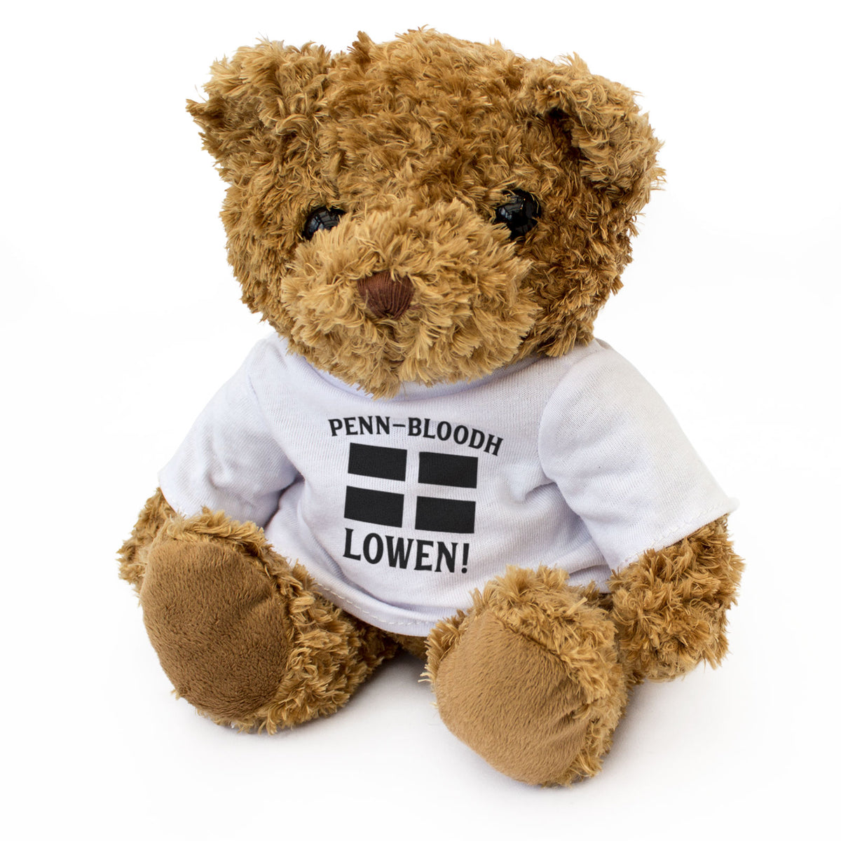 PENN-BLOODH LOWEN (CORNWALL FLAG) - Teddy Bear - Cornish Birthday Gift Present