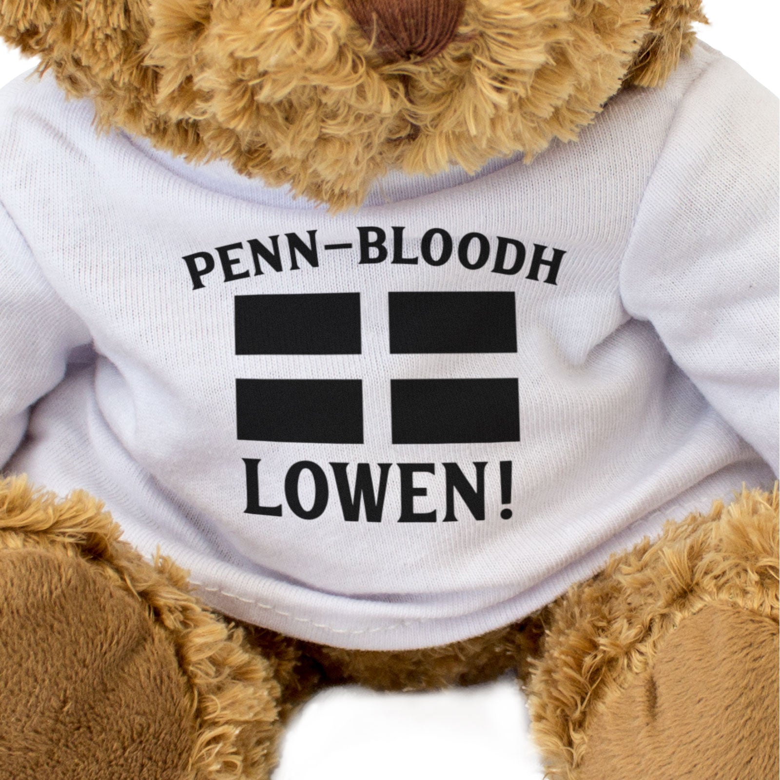 PENN-BLOODH LOWEN (CORNWALL FLAG) - Teddy Bear - Cornish Birthday Gift Present