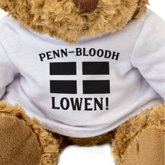 PENN-BLOODH LOWEN (CORNWALL FLAG) - Teddy Bear - Cornish Birthday Gift Present