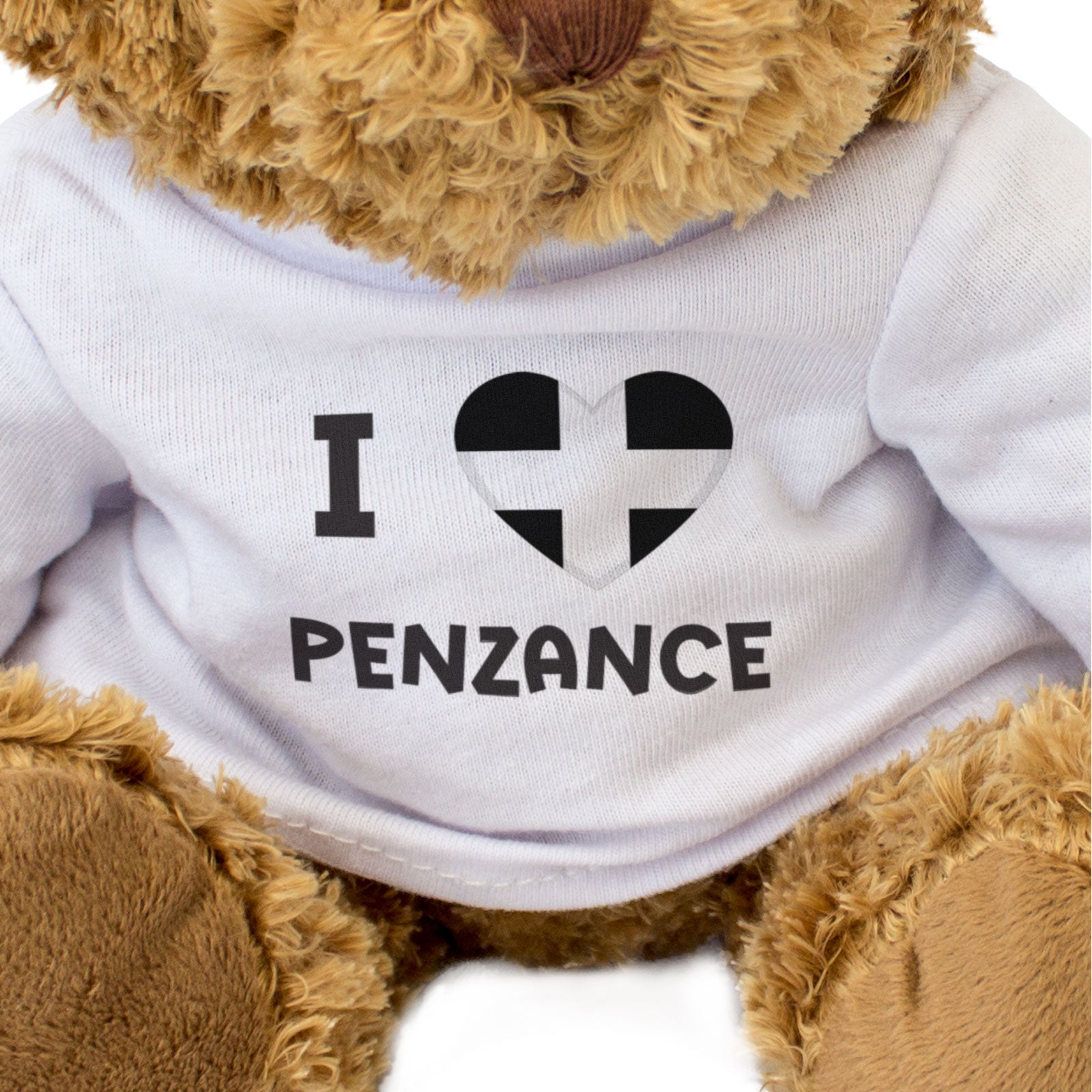 I LOVE PENZANCE (CORNWALL FLAG) - Teddy Bear - Cute - Cornish Gift Present