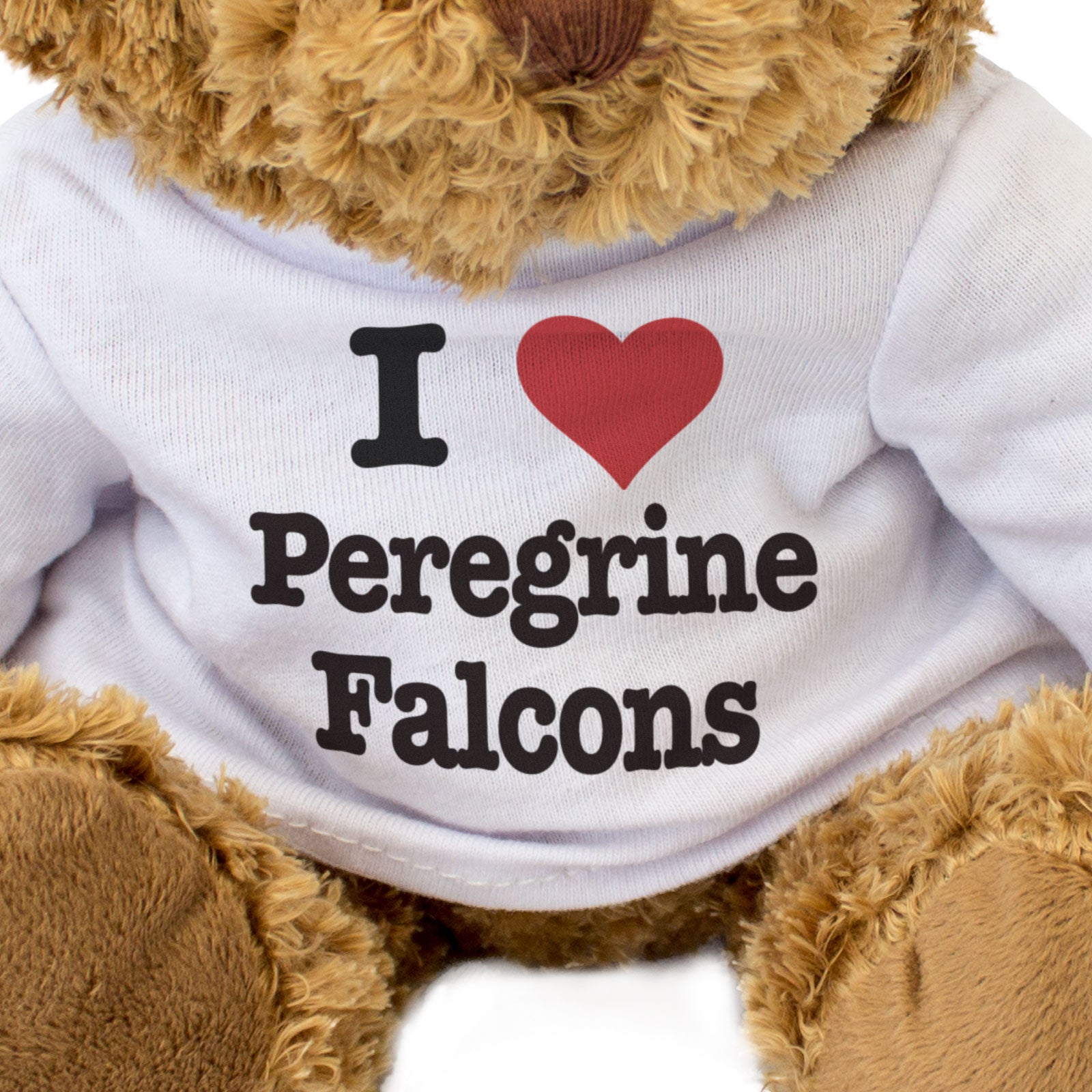 I LOVE PEREGRINE FALCONS - Teddy Bear - Cute Cuddly Soft Adorable - Gift Present